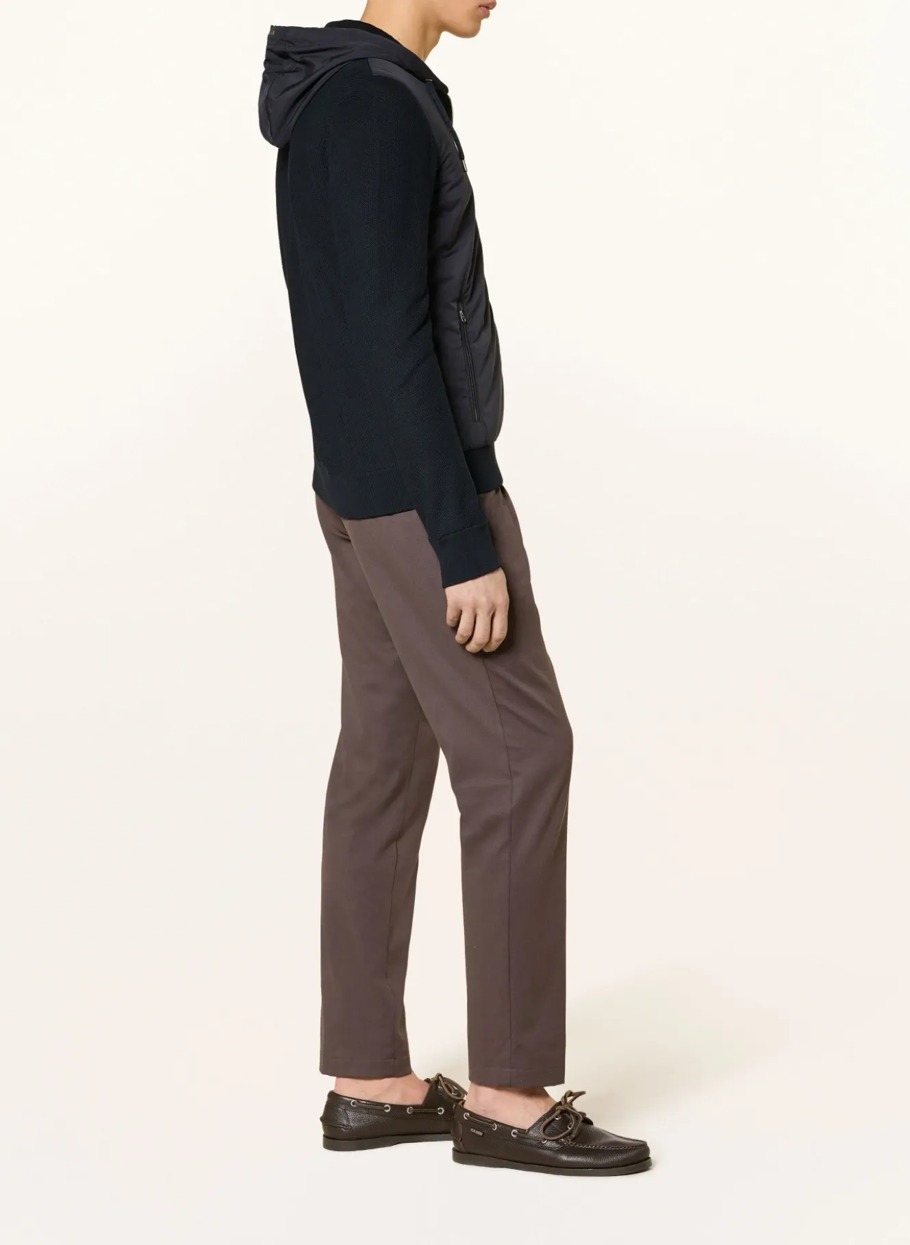 Jacke im Materialmix