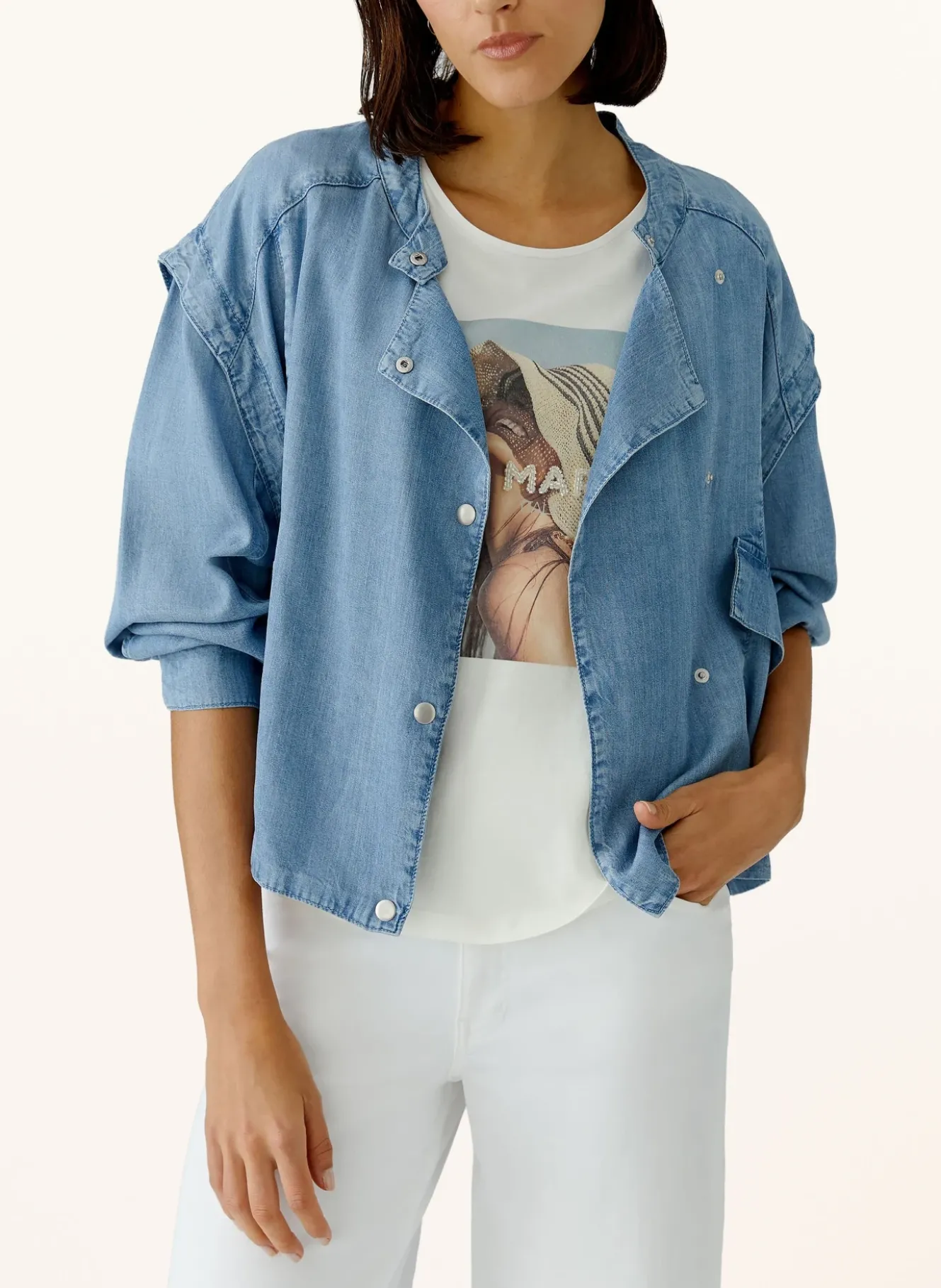 Jacke in Jeansoptik