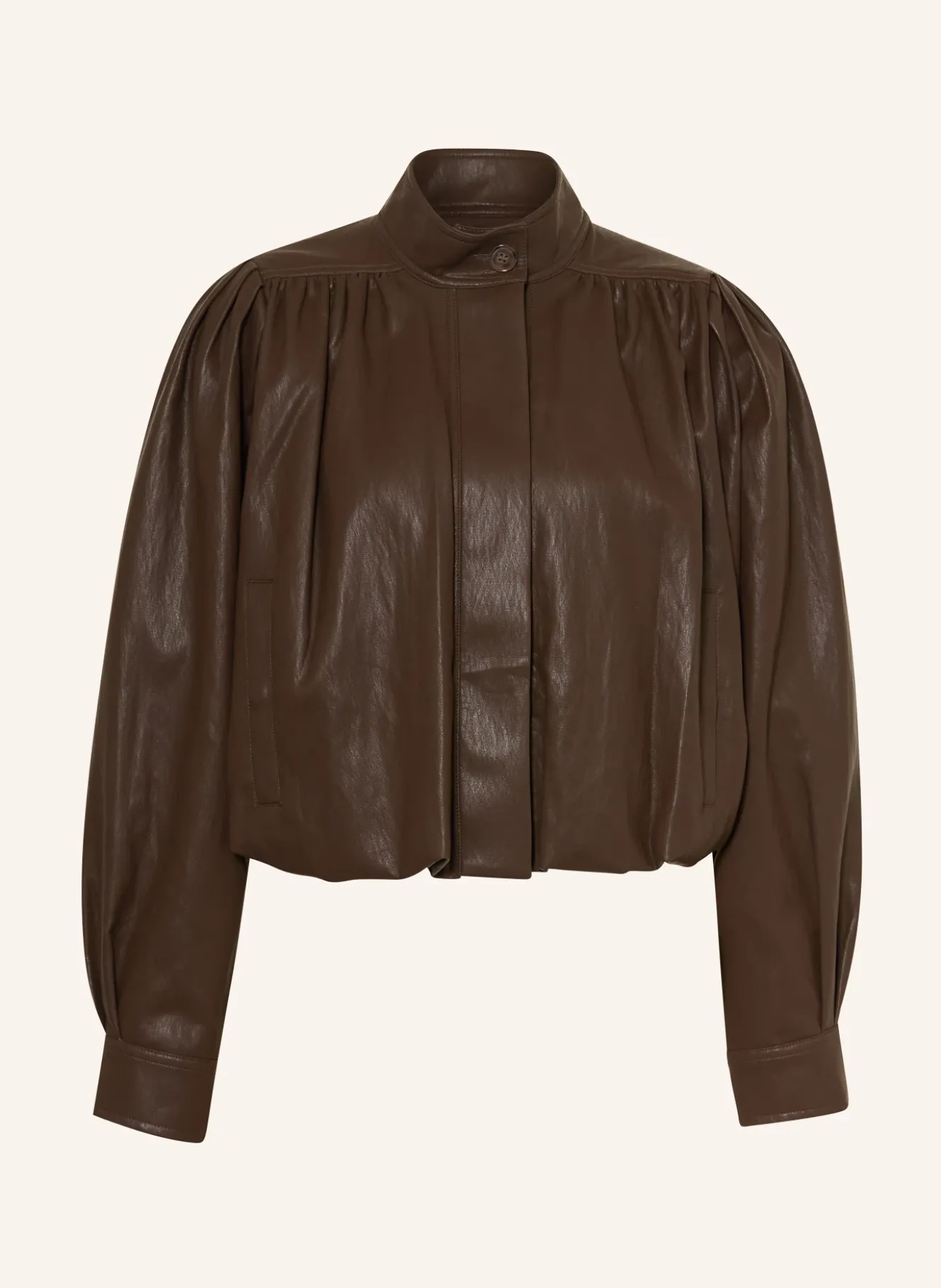 Jacke in Lederoptik