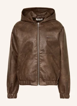 Jacke in Lederoptik