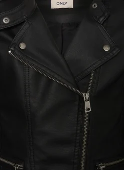 Jacke in Lederoptik