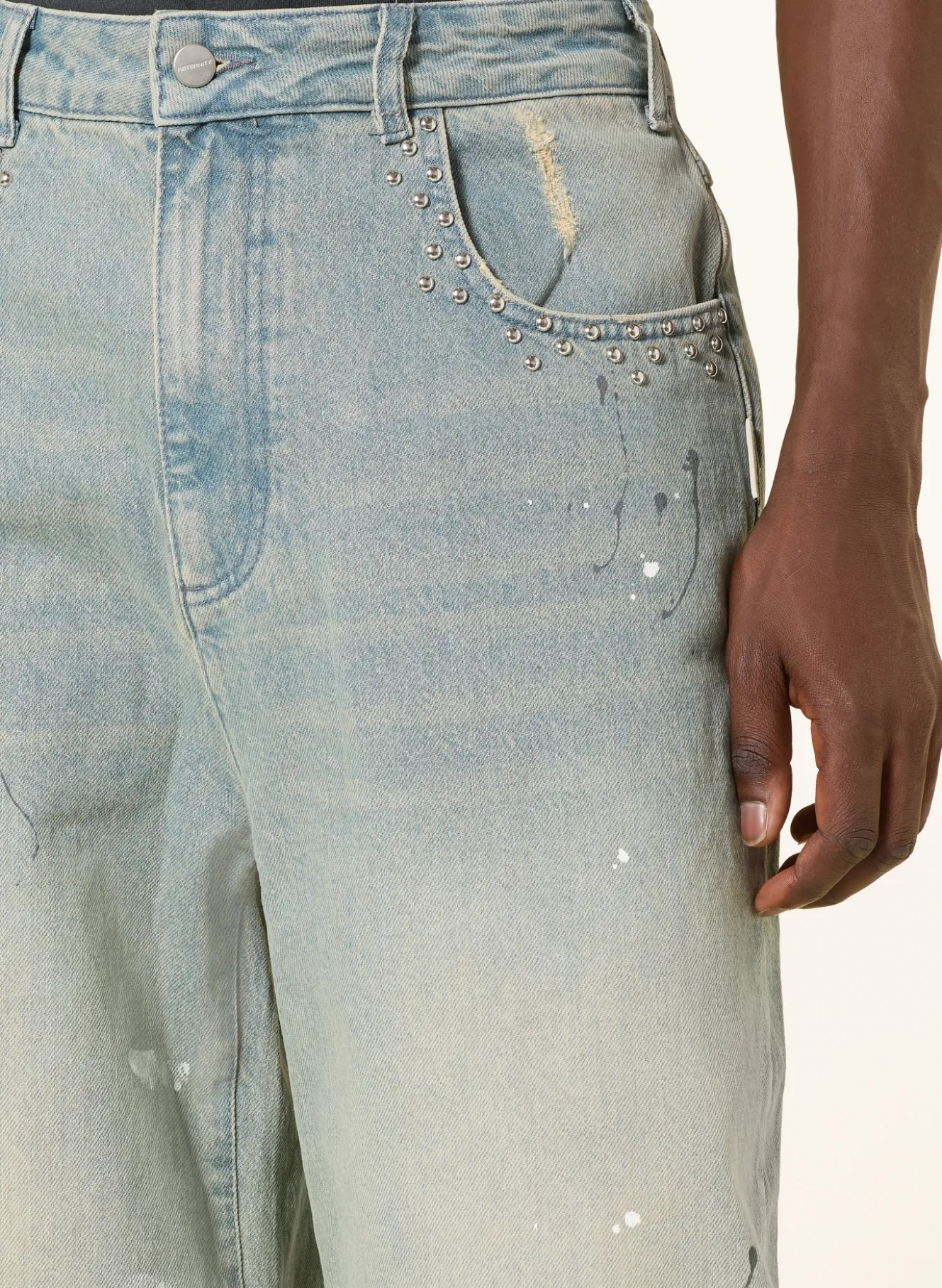 Jeans Baggy Fit mit Nieten