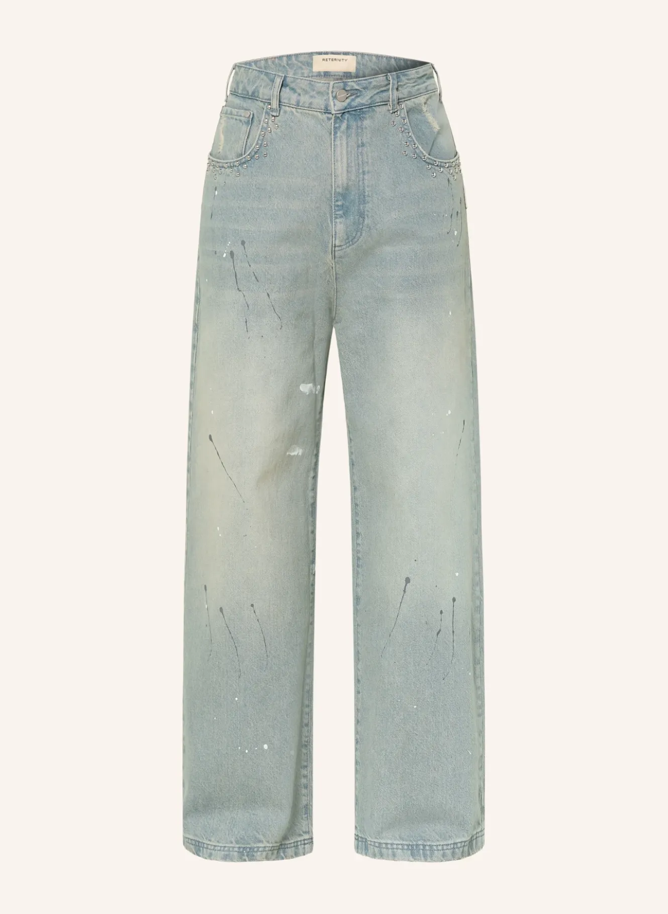 Jeans Baggy Fit mit Nieten