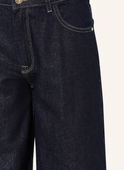 Jeans Palazzo Fit mit Glitzergarn