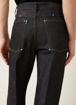 Jeans Regular Fit mit Nieten