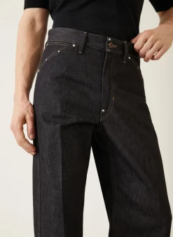 Jeans Regular Fit mit Nieten