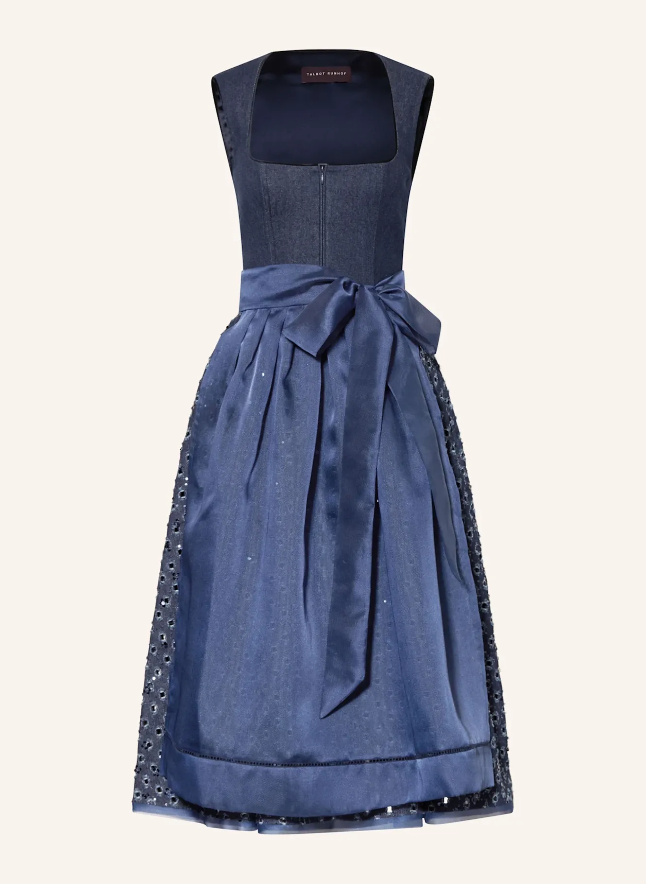 Jeans-Dirndl mit Pailletten
