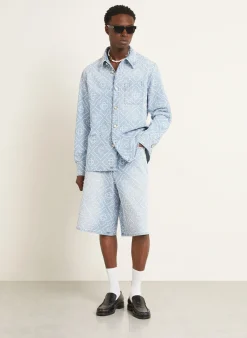 Jeanshemd Comfort Fit mit Schmuckperlen
