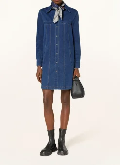 Jeans-Hemdblusenkleid