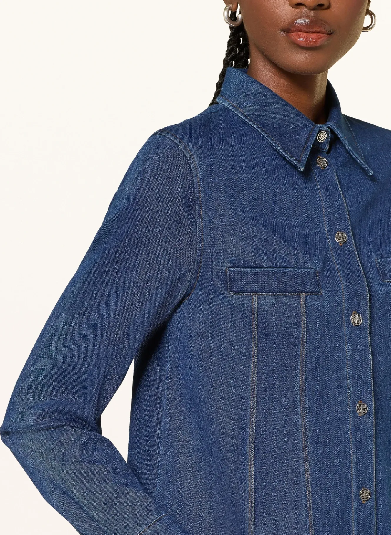 Jeans-Hemdblusenkleid
