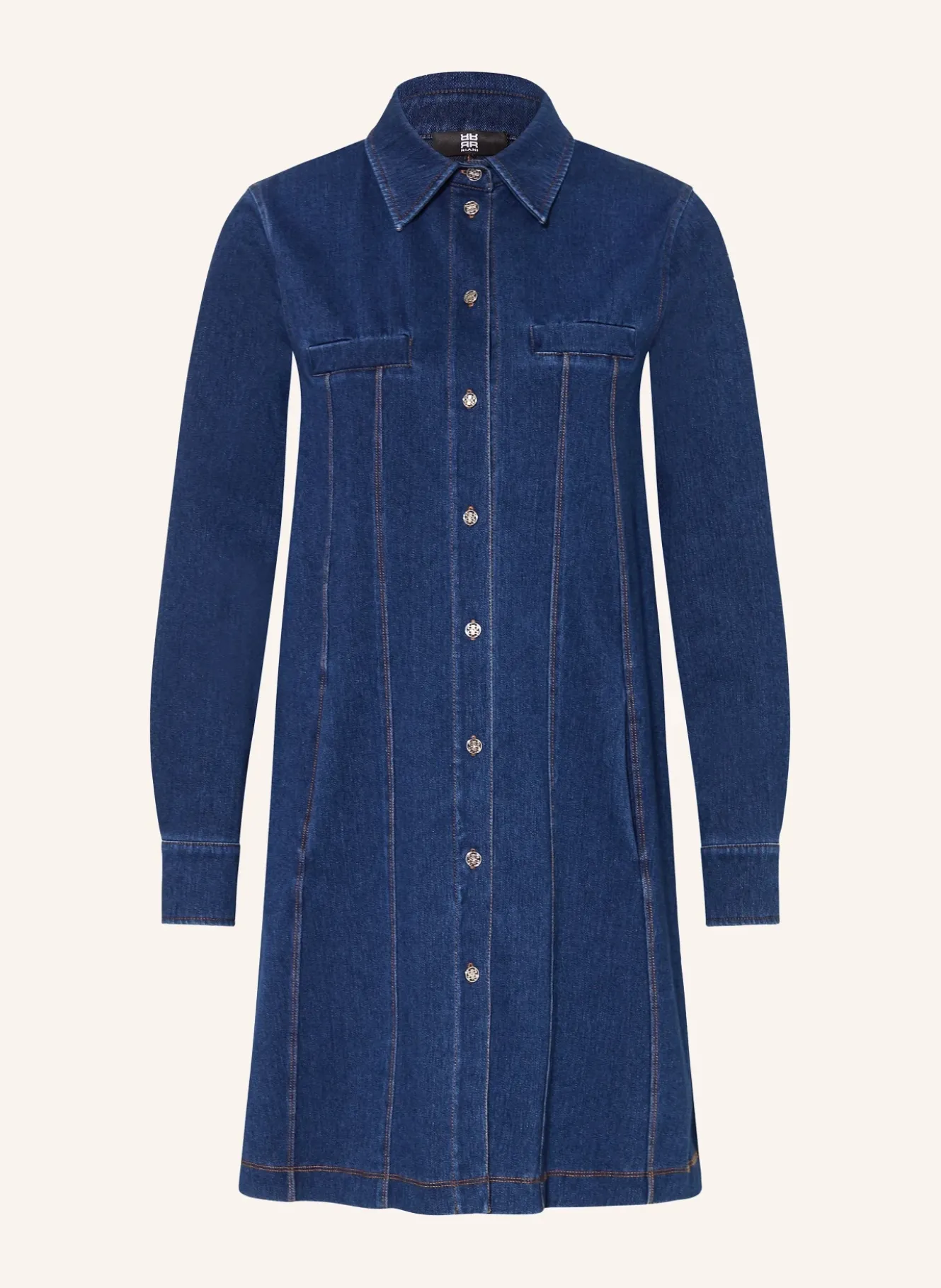 Jeans-Hemdblusenkleid
