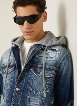 Jeansjacke mit Blende