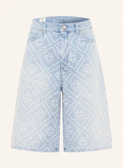 Jeansshorts mit Schmuckperlen