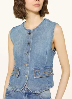 Jeansweste mit Nieten