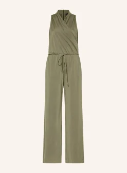 Jersey-Jumpsuit in Wickeloptik