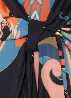 Jerseykleid in Wickeloptik