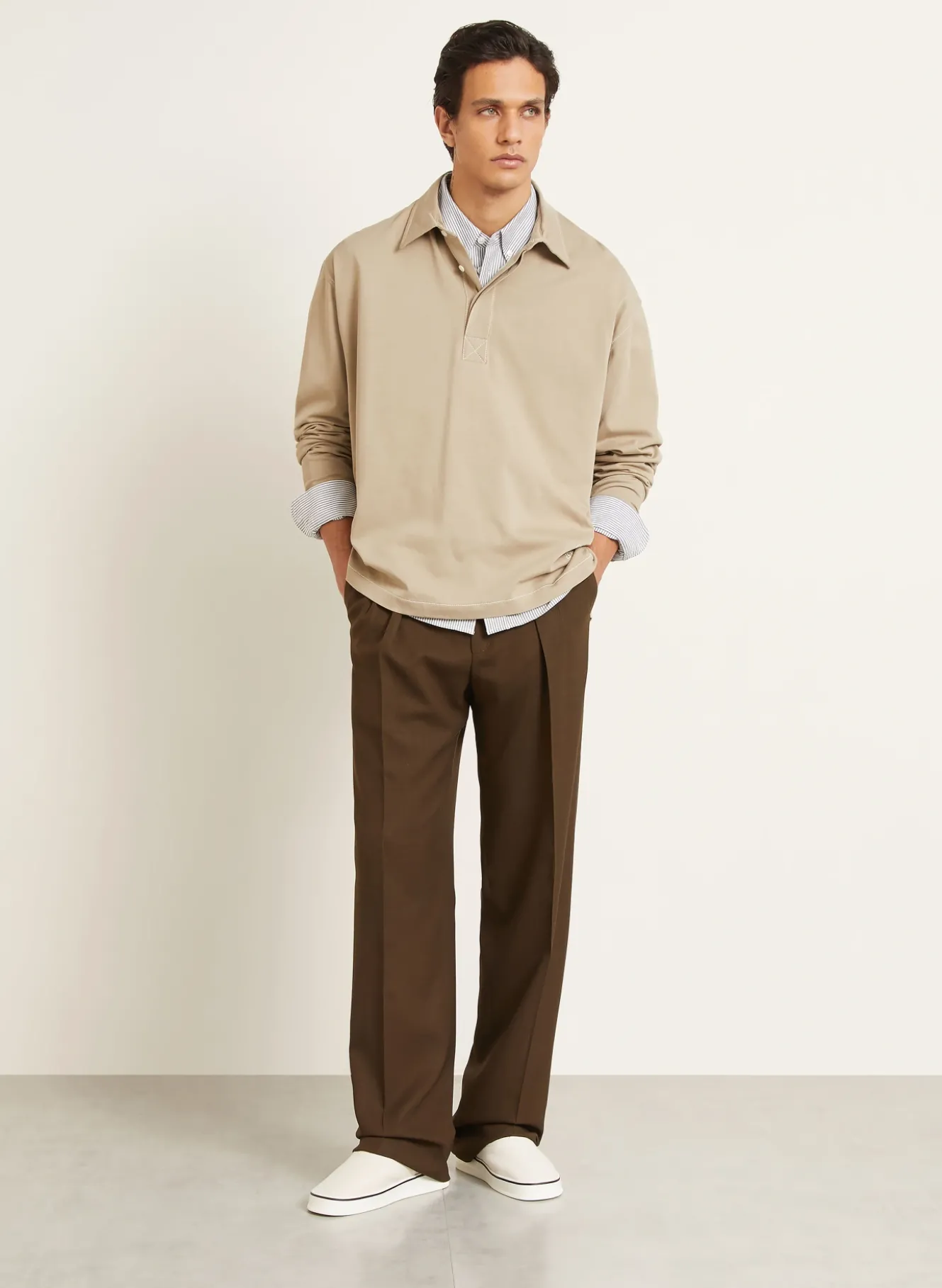 Jersey-Poloshirt Oversized Fit