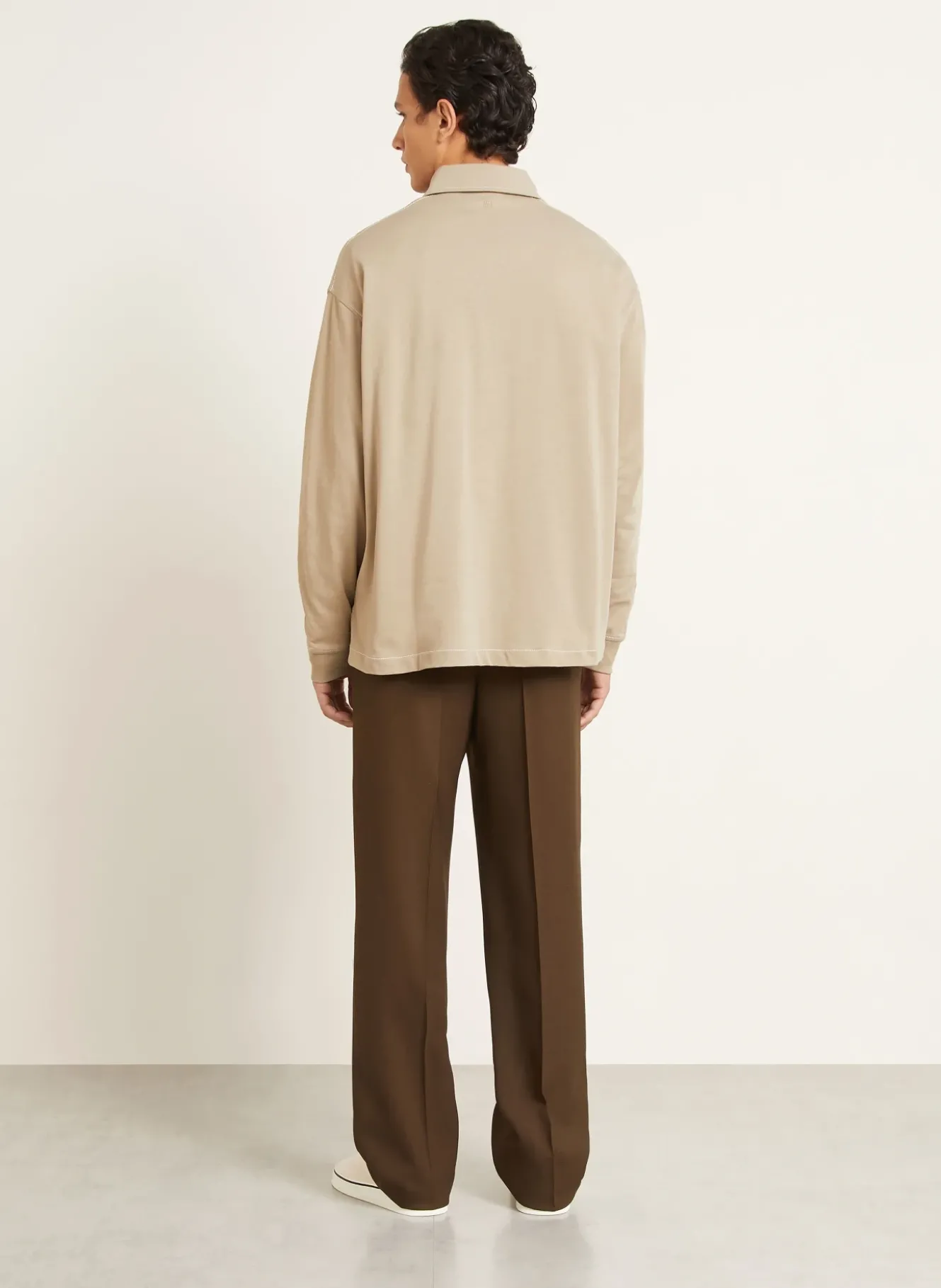 Jersey-Poloshirt Oversized Fit