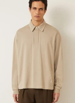 Jersey-Poloshirt Oversized Fit