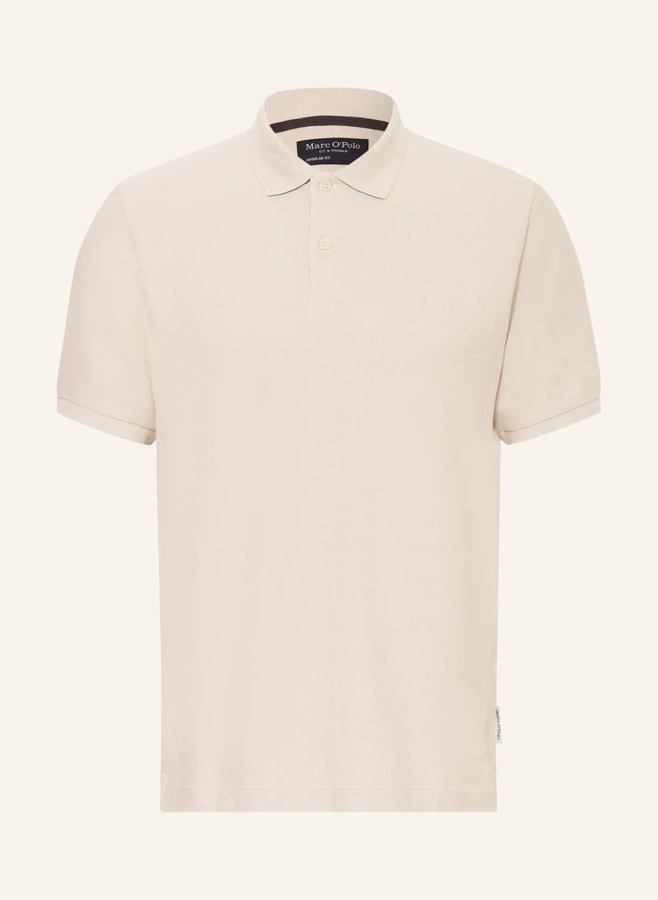 Jersey-Poloshirt Regular Fit mit Leinen