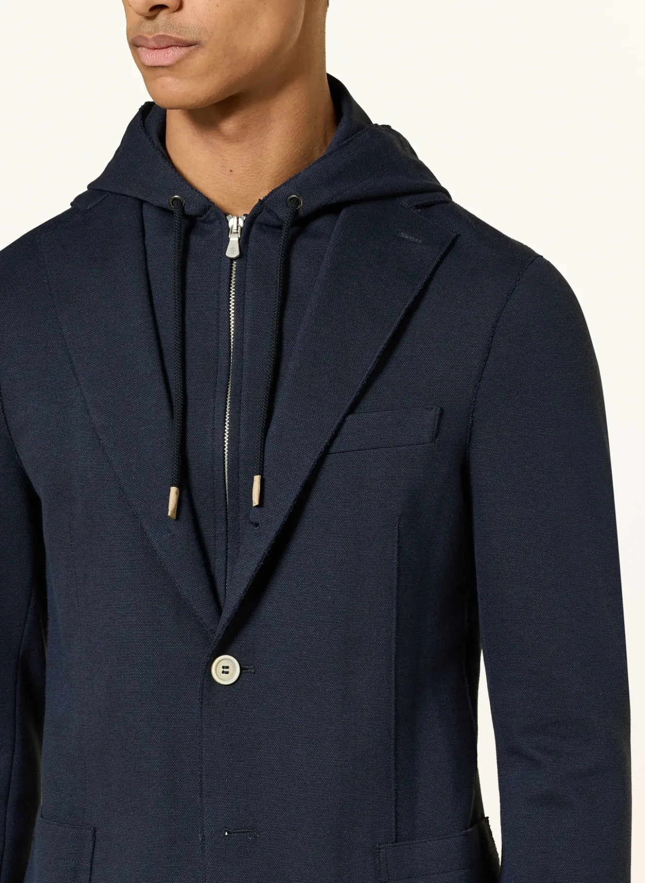 Jerseysakko Slim Fit mit abnehmbarer Blende