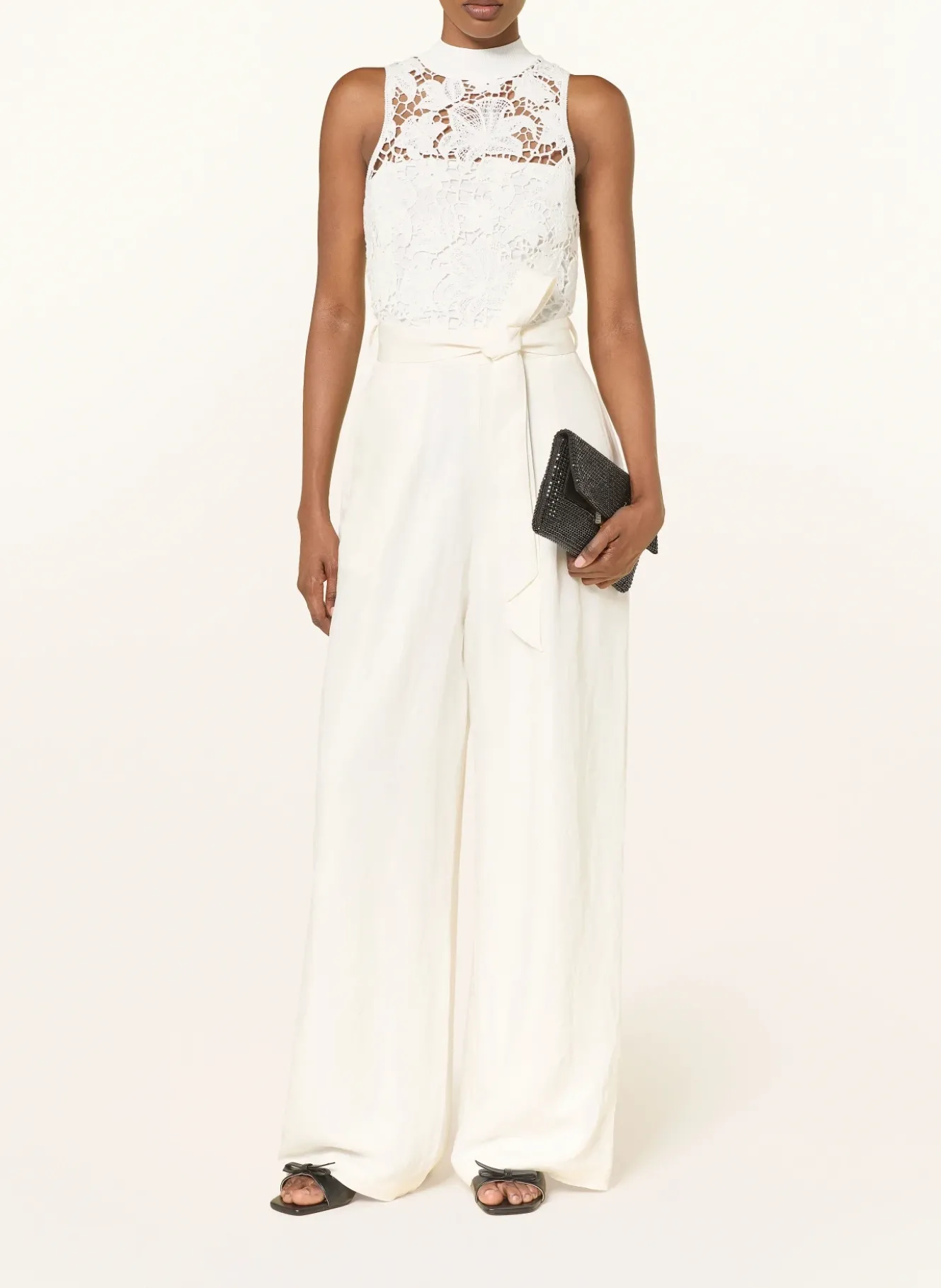 Jumpsuit CALANTA mit Leinen und Spitze