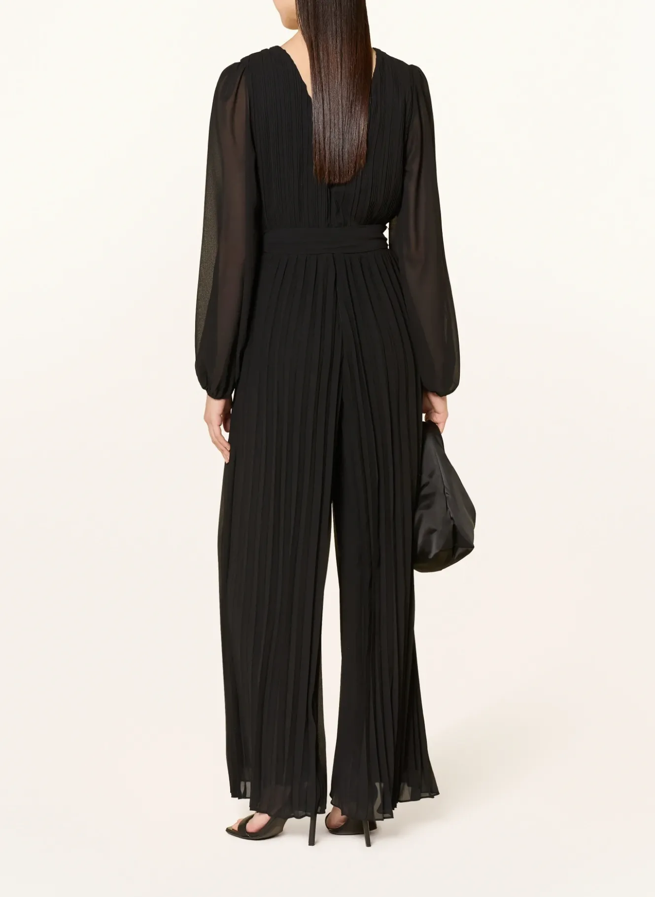 Jumpsuit in Wickeloptik mit Plissees