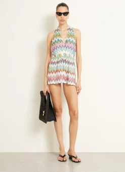 Jumpsuit mit Glitzergarn