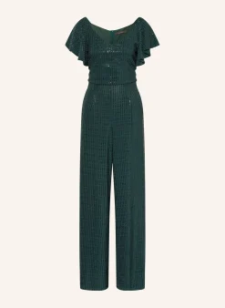 Jumpsuit mit Volants und Pailletten