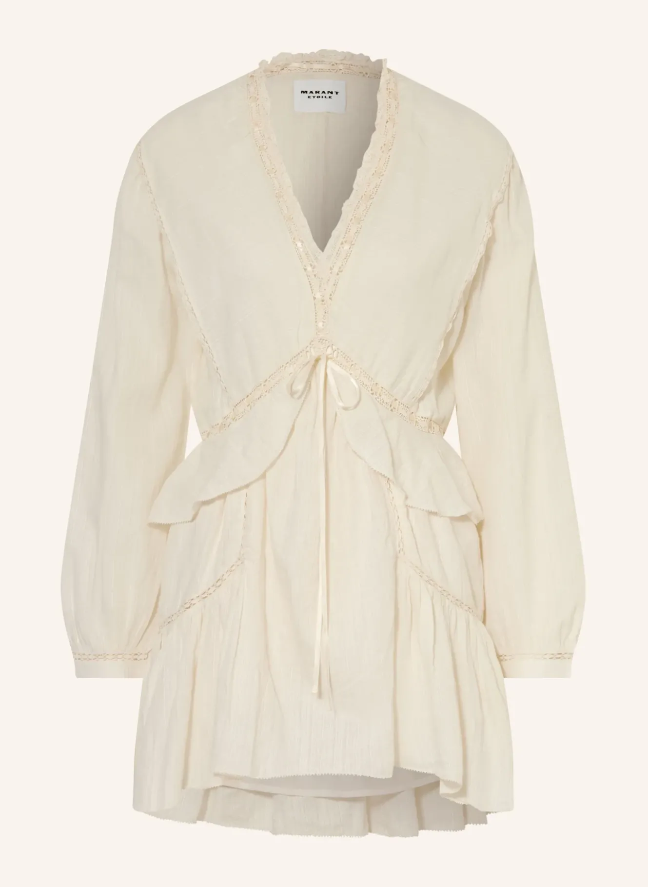 Kleid DAMYA mit Leinen und Spitze
