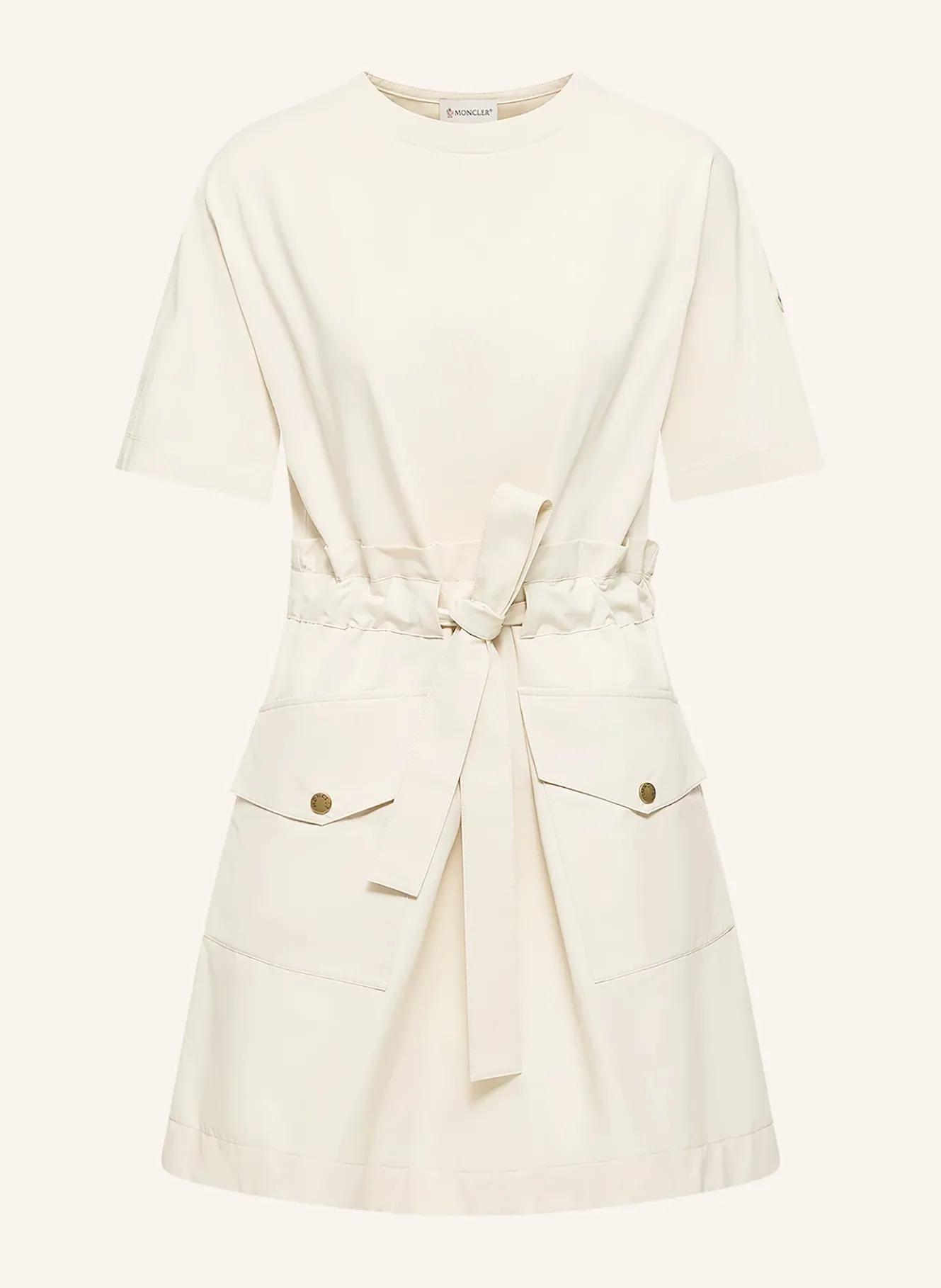 Kleid im Materialmix