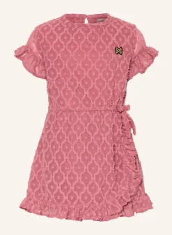 Kleid in Wickeloptik mit Rüschen