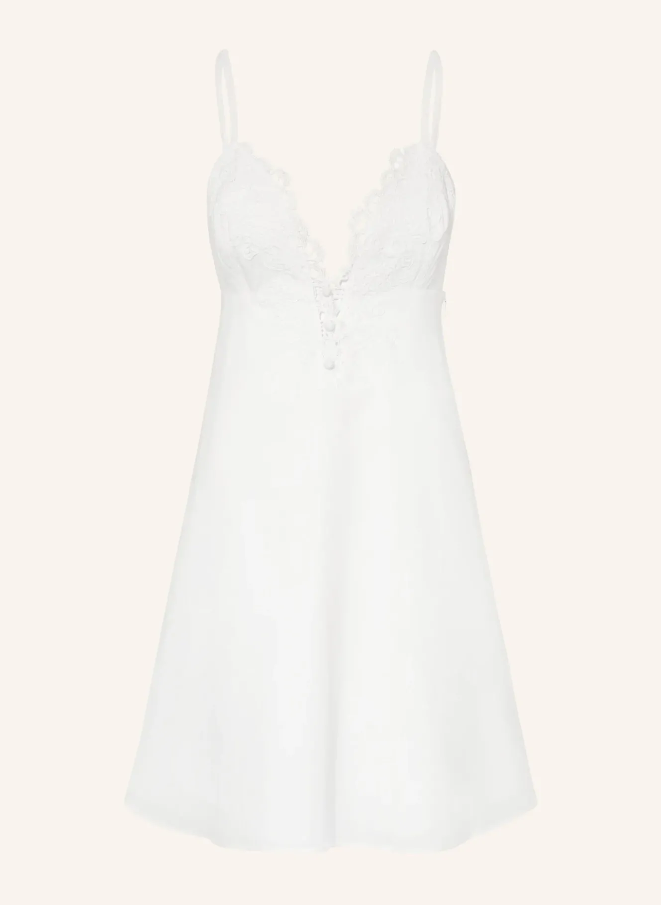 Kleid mit Leinen und Spitze