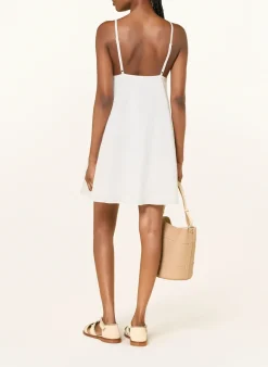 Kleid mit Leinen und Spitze