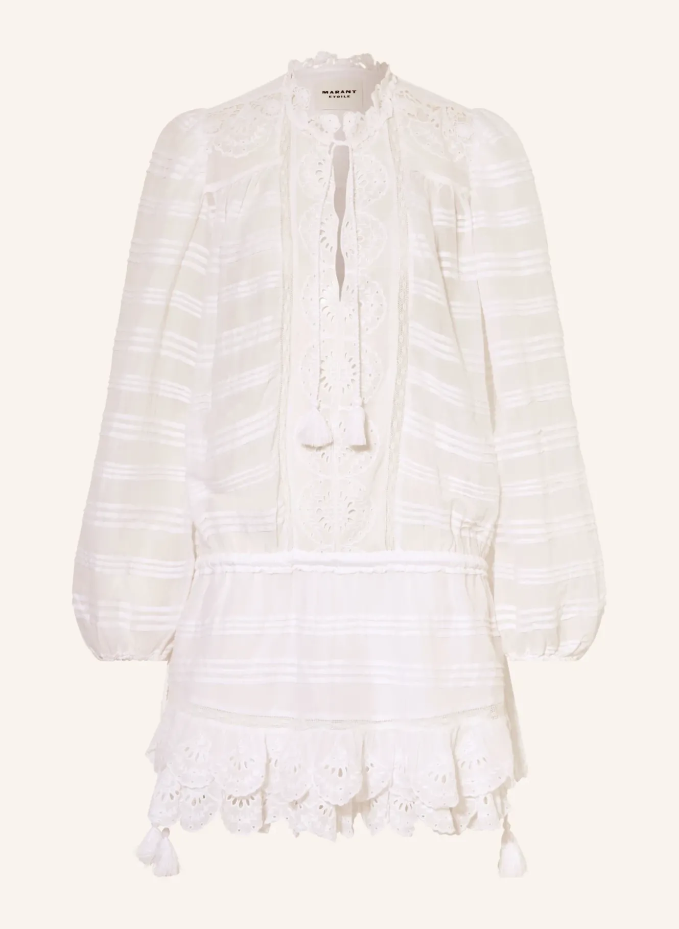 Kleid PREYA mit Lochspitze und Rüschen