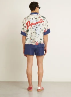 Kurzarm-Hemd aus Seide