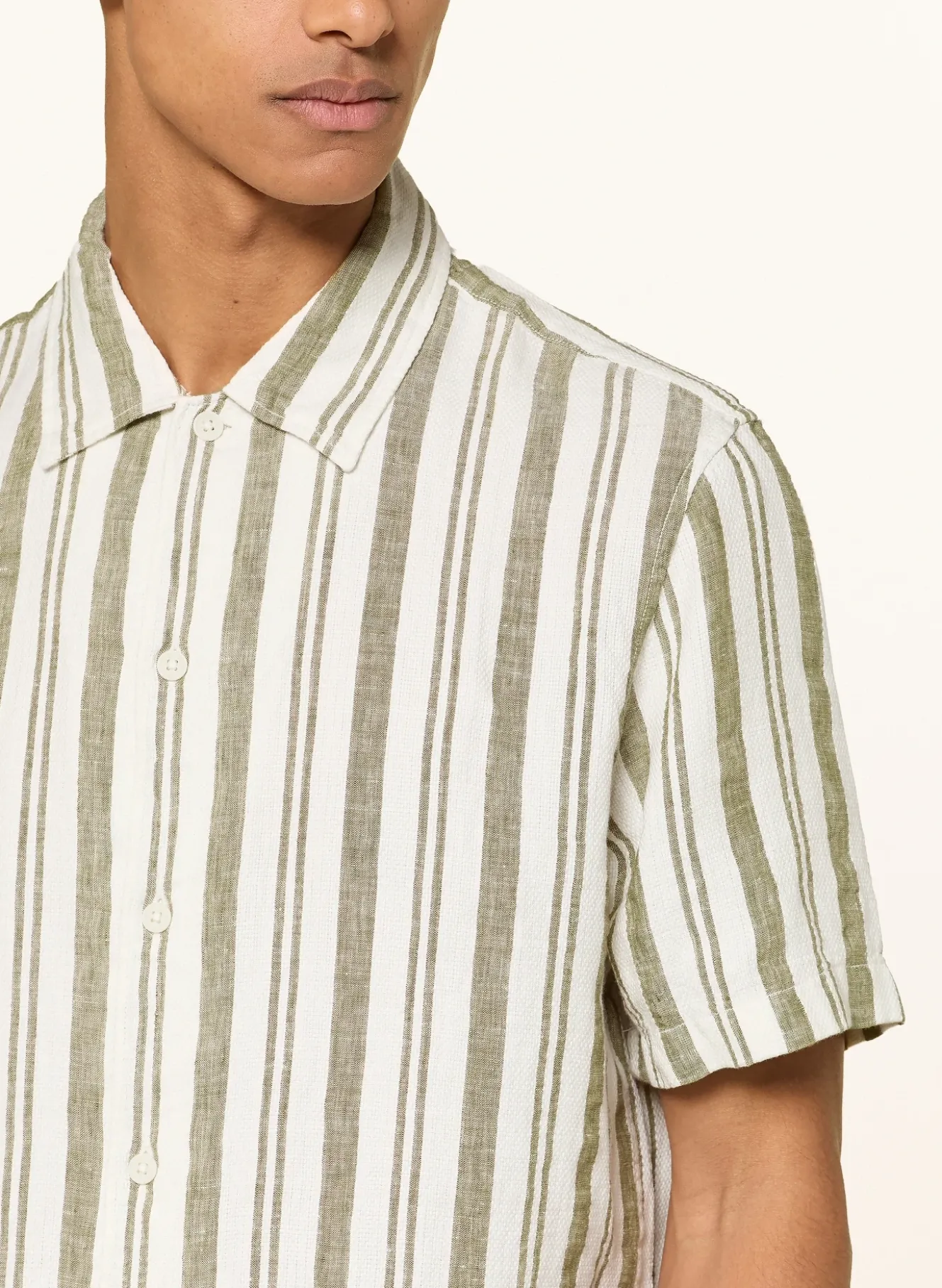 Kurzarm-Hemd Regular Fit aus Leinen