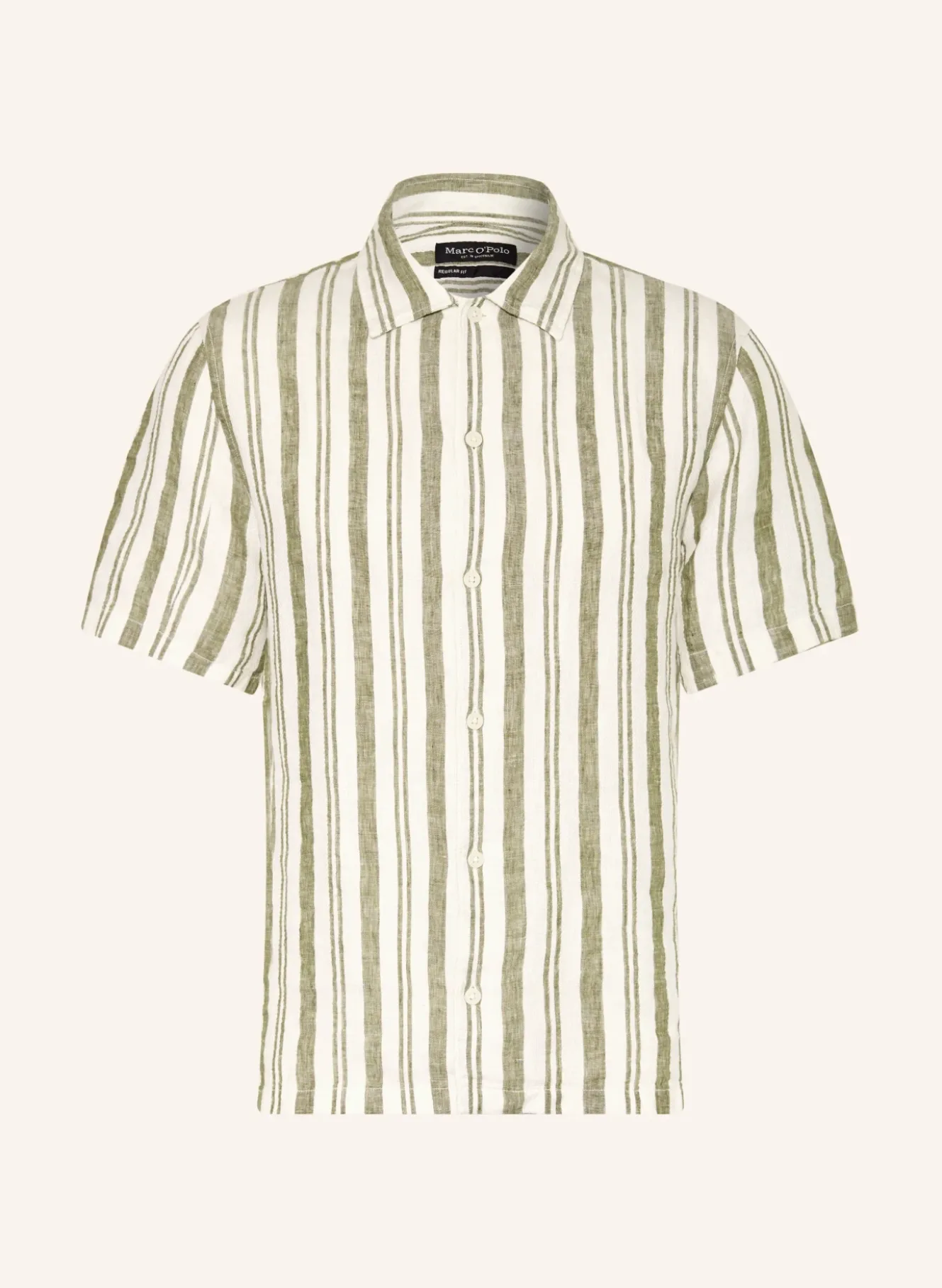 Kurzarm-Hemd Regular Fit aus Leinen