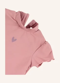 Kurzarm-Schwimmshirt Herz
