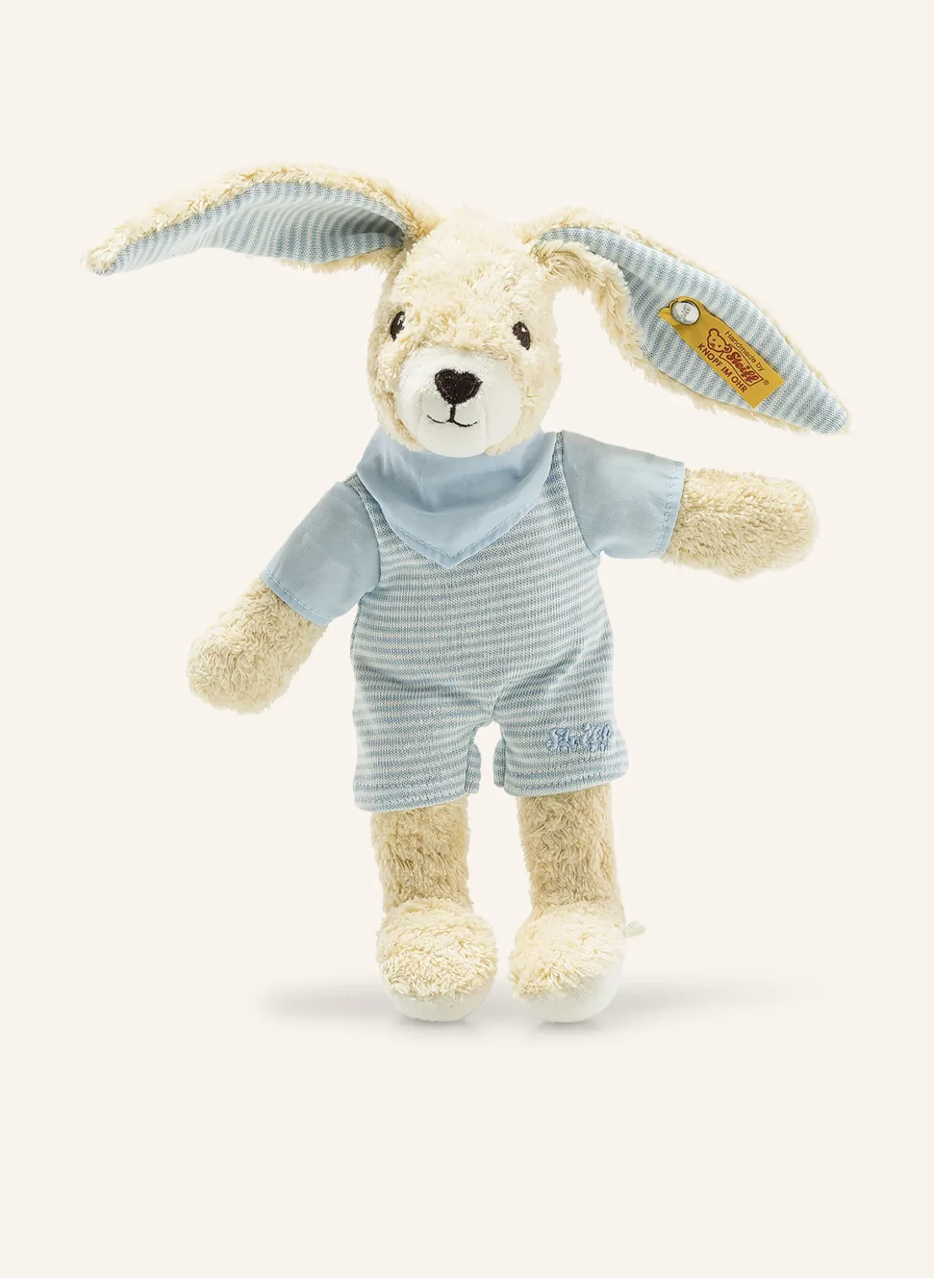 Kuscheltier HOPPEL Hase 20 cm, blau