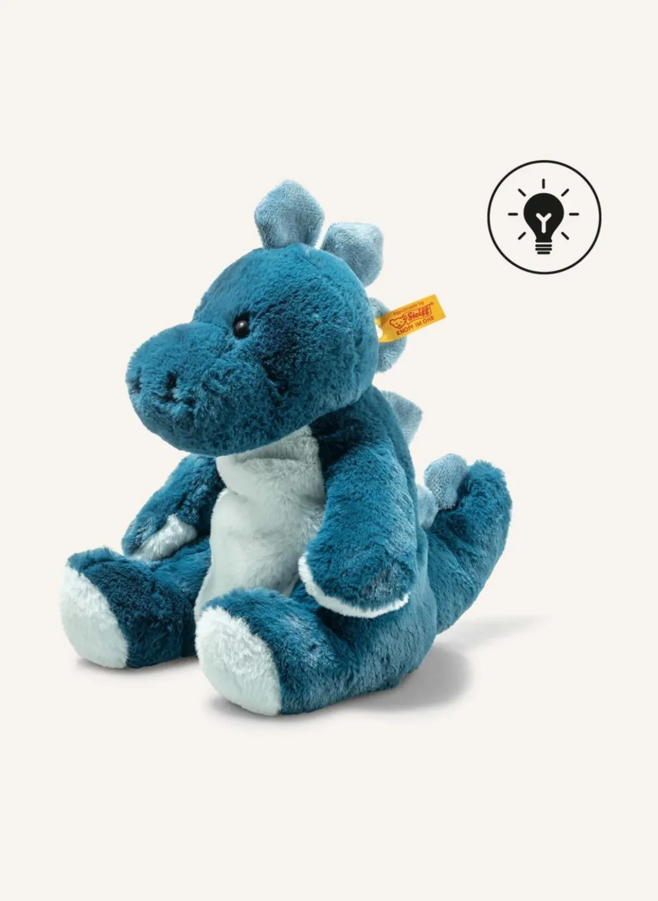 Kuscheltier Light at Night SPOTT Stegosaurus 28 cm, hellblau