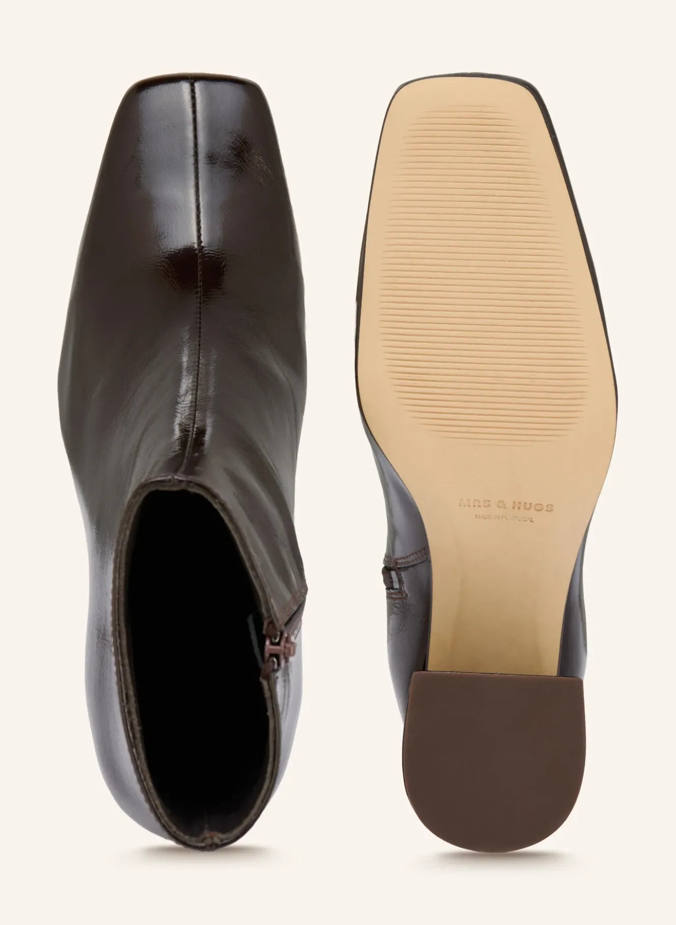 Lack-Stiefeletten