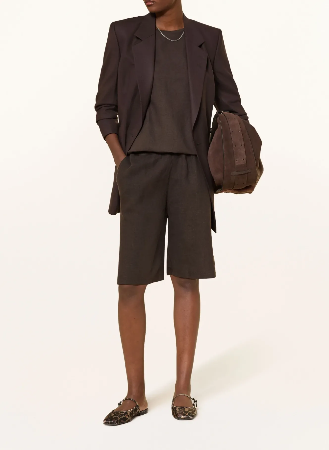Leinen-Bermudas