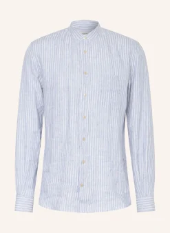 Leinenhemd Regular Fit mit Stehkragen