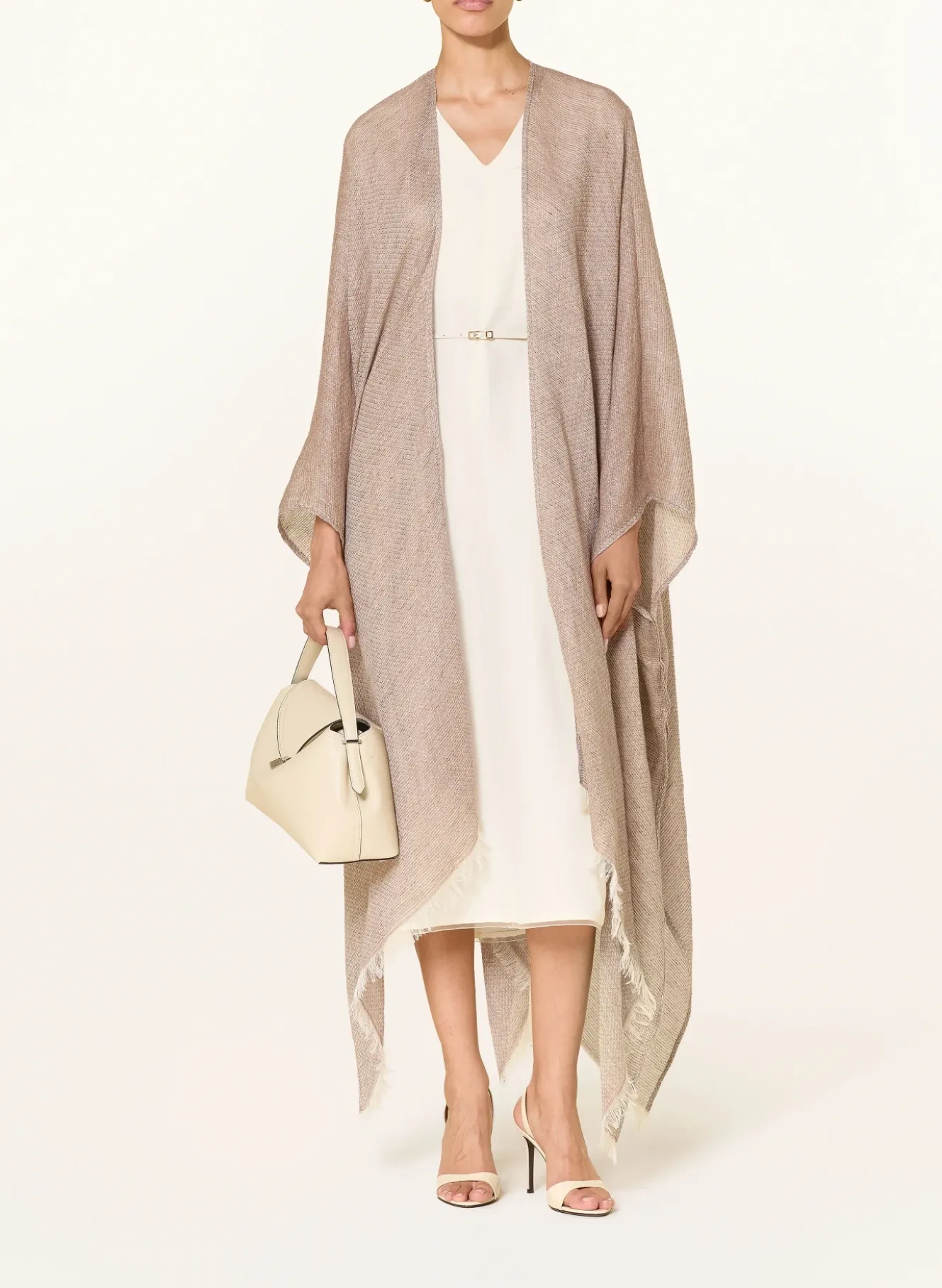 Leinenkaftan mit Glitzergarn