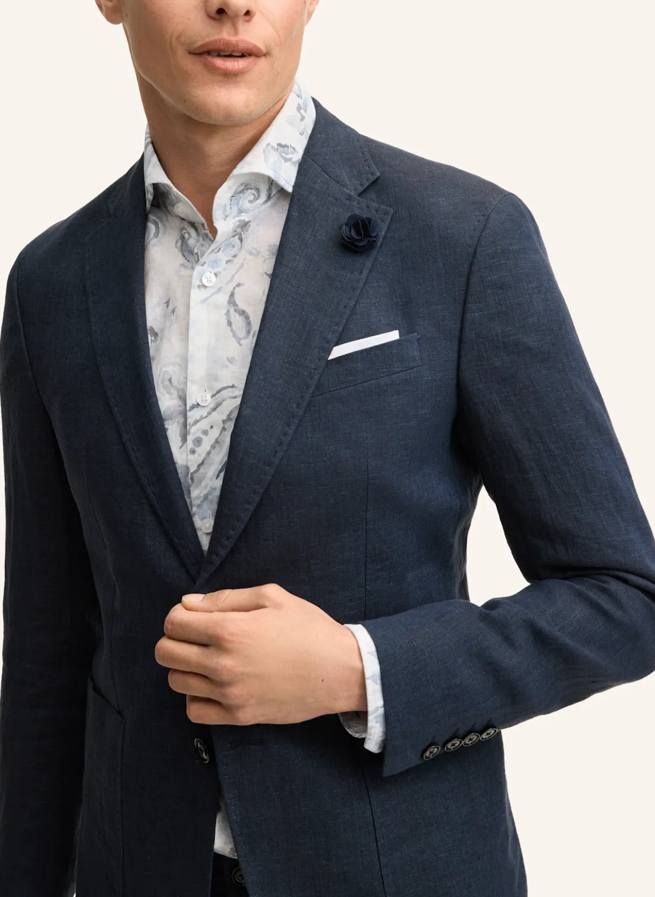 Leinen-Sakko Slim Fit