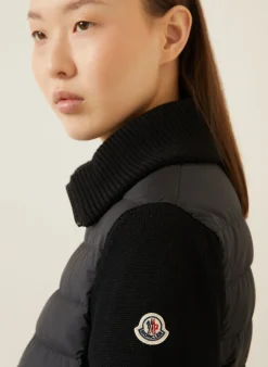 Lightweight-Daunenjacke im Materialmix