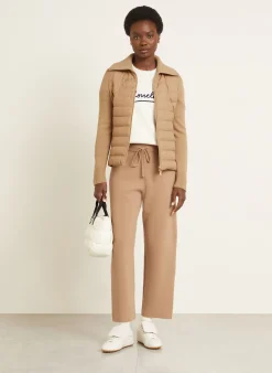 Lightweight-Daunenjacke im Materialmix
