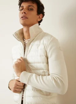 Lightweight-Daunenjacke im Materialmix