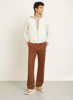 Lightweight-Daunenjacke im Materialmix